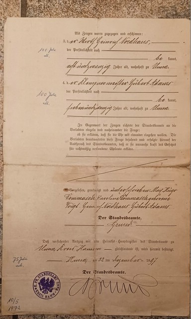 13 1897Heirat Max Dommasch in Unna (2)