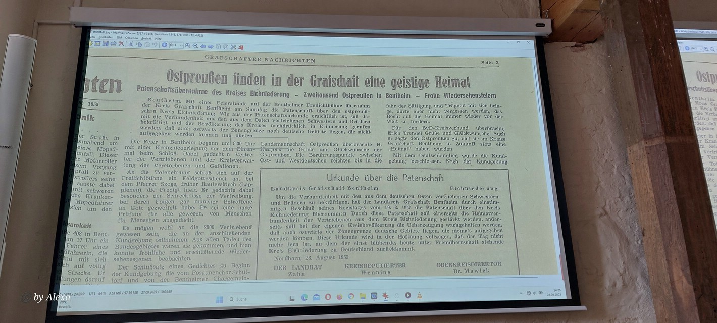 Bildschirm im Marstall